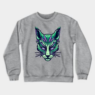 Japanese Cat Mask Crewneck Sweatshirt